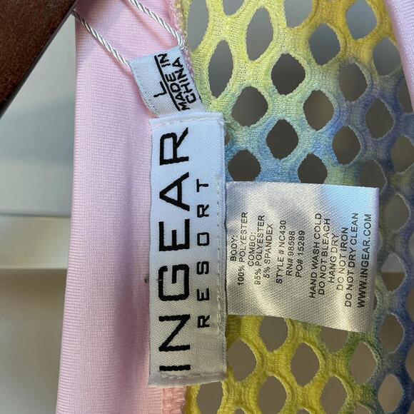 INGEAR Resort Women's Long Sleeve Mesh Crop Top Size Large - Picture 2 of 4